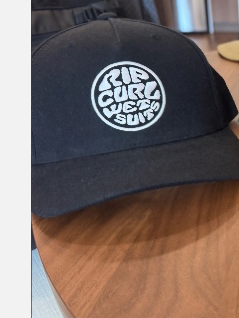 Rip Curl Black Cap with White Circular Logo